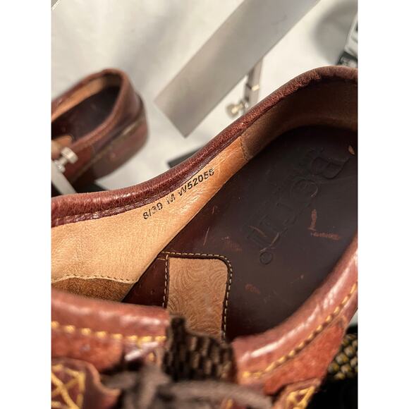 Born Wool Blend Lace Up Clogs Brown Comfort Shoes Women’s Size 8 - Picture 4 of 5